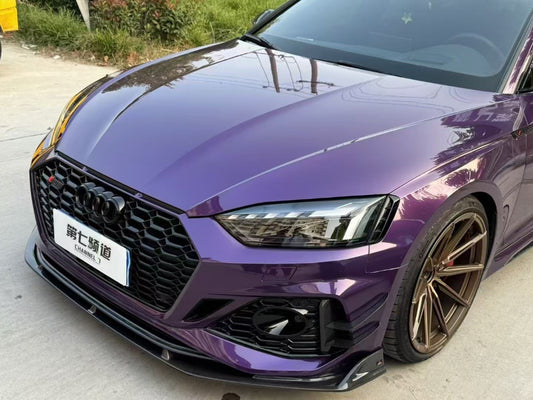 Audi RS5 B9.5 2020 2021 2022 2023 2024 with Aftermarket Parts - AE Style Front Lip Carbon Fiber from ArmorExtend