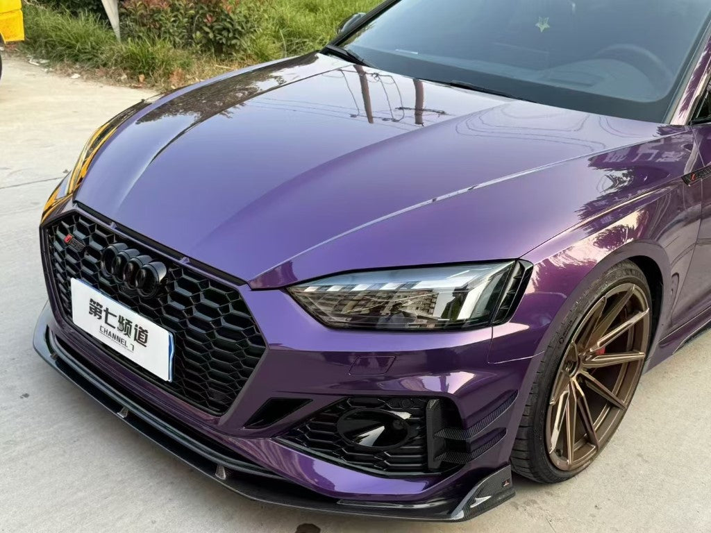 Audi RS5 B9.5 2020-ON with Aftermarket Parts - AE Style Carbon Fiber Front Lip from ArmorExtend