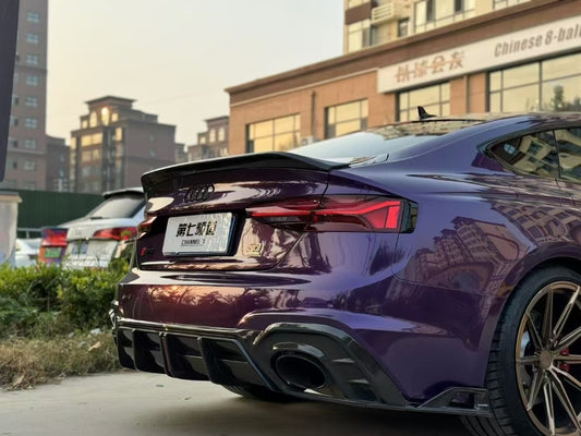 Your Audi RS5 B9.5 2020 2021 2022 2023 2024 with Aftermarket Parts - AE Style Rear Diffuser Carbon Fiber from ArmorExtend