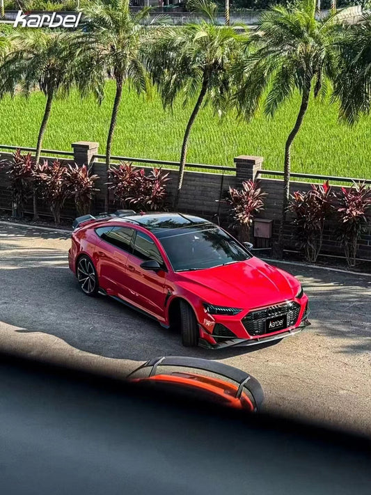Audi RS6 C8 2020-ON & RS7 C8 2020-ON With Aftermarket Parts - Side Skirts Pre-preg Carbon Fiber from Karbel Carbon