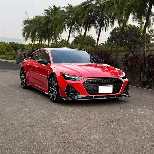Audi RS6 C8 2020-ON & RS7 C8 2020-ON With Aftermarket Parts - Side Skirts Pre-preg Carbon Fiber from Karbel Carbon