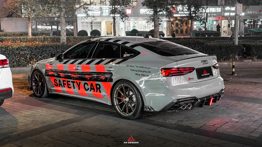 Audi S5 A5 (with s-line bumper, does not base model) B9.5 2020 2021 2022 2023 2024 with Aftermarket Parts - AE Rear Diffuser & Canards Carbon Fiber from ArmorExtend