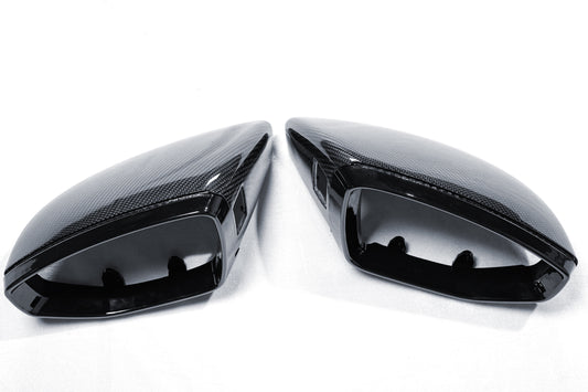 Audi RS7 RS6 S7 S6 A7 A6 C8 2020-ON (Left Hand Drive Only) with Aftermarket Parts - With Blind Assist & Without Blind Assist Mirror Caps Dry Pre-preg Carbon Fiber from Ventus Veloce