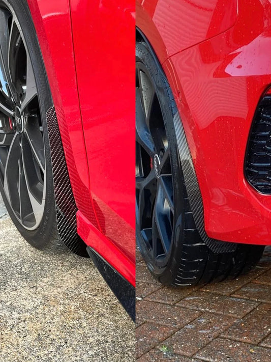 Audi S3 A3 8Y 8Y.5 2021-ON with Aftermarket Parts - Front & Rear Arch Guards Dry Pre-preg Carbon Fiber / ABS from Automotive Passion