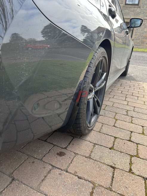 BMW 3 Series 330i M340i (Fits Both Pre-LCI & LCI) G20 G21 2019-ON with Aftermarket Parts - Front & Rear Arch Guards Dry Pre-preg Carbon Fiber / ABS from Automotive Passion
