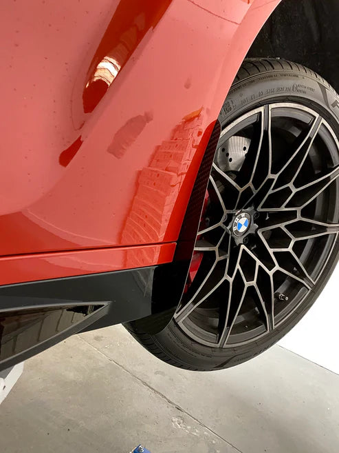 BMW M3 G80 G81 2021-ON with Aftermarket Parts - Front & Rear Arch Guards Dry Pre-preg Carbon Fiber / ABS from Automotive Passion