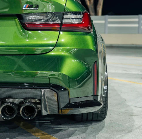 BMW M3 G80 G81 2021-ON with Aftermarket Parts - Front & Rear Arch Guards Dry Pre-preg Carbon Fiber / ABS from Automotive Passion