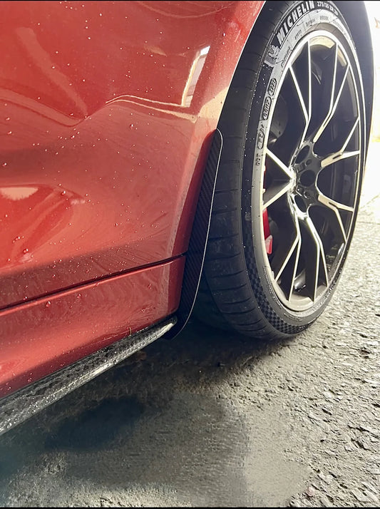 BMW M5 M5C F90 (Fits Both Pre-LCI & LCI) 2018 2019 2020 2021 2022 2023 2024 with Aftermarket Parts - Front Arch Guards Dry Pre-preg Carbon Fiber / ABS from Automotive Passion