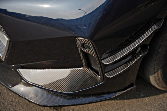 BMW 3 Series 330i (with M-package bumper, does not fit base model) M340i G20 G21 LCI 2023 2024 with Aftermarket Parts - Upper Valences Trim Pre-preg Carbon Fiber from BCTXE Tuning