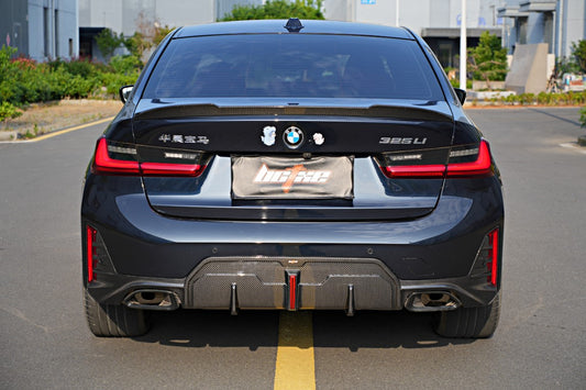 BMW M3 G80 2021 2022 2023 2024 & 3 Series 330i M340i (Fits Both Pre-LCI & LCI) 2019 2020 2021 2022 2023 2024 with Aftermarket Parts - Rear Spoiler Pre-preg Carbon Fiber from BCTXE Tuning