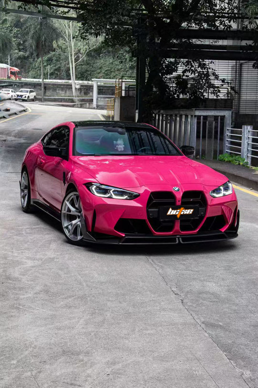 BMW M3 G80 G81 2021-ON & M4 G82 G83 2021-ON with Aftermarket Parts - V3 Style Pre-preg Carbon Fiber Front Lip from BCTXE Tuning