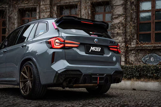 BMW X3 G01 LCI 2022 2023 2024 & X3M X3MC F97 LCI 2022 2023 2024 with Aftermarket Parts - Rear Diffuser Pre-preg Carbon Fiber from BCTXE Tuning