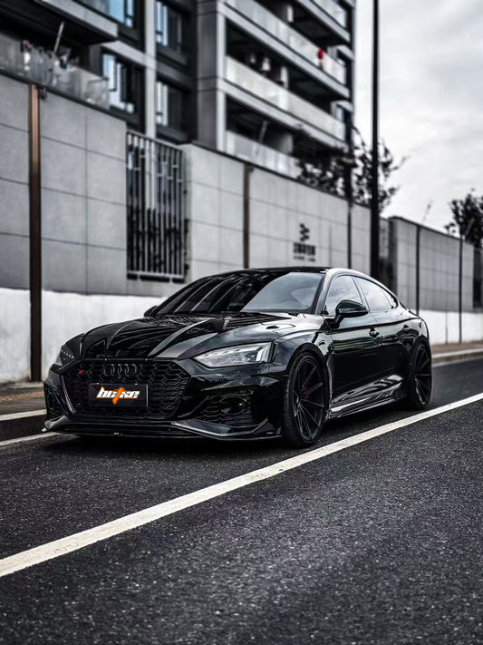 Audi RS5 B9.5 2020-ON with Aftermarket Parts - Front Lip Pre-preg Carbon Fiber from BCTXE Tuning