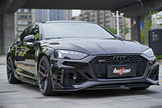 Audi RS5 B9.5 2020-ON with Aftermarket Parts - Front Lip Pre-preg Carbon Fiber from BCTXE Tuning