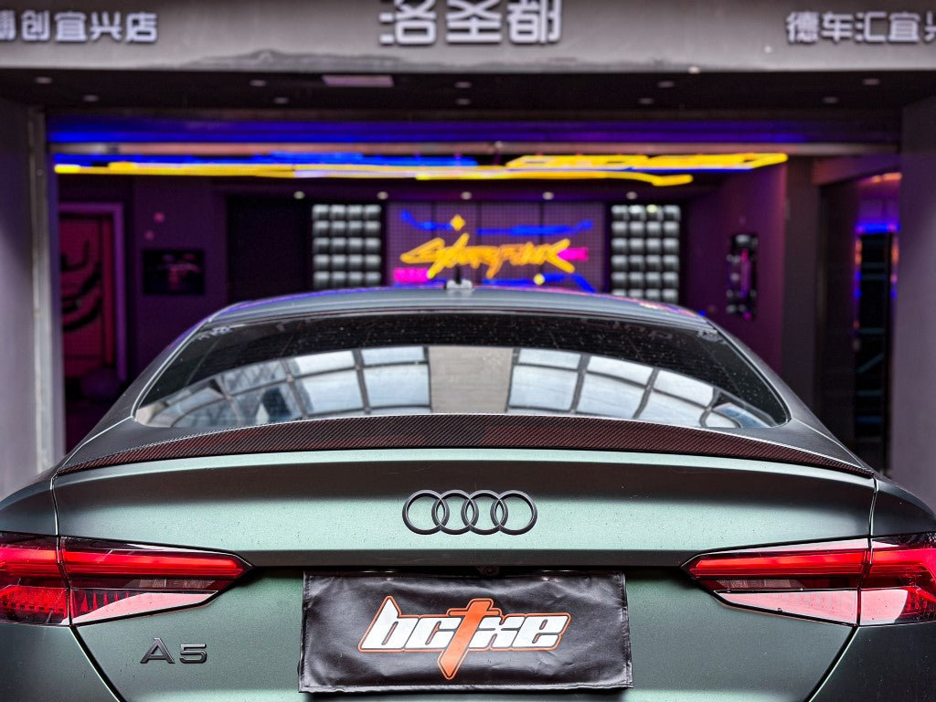 Audi RS5 S5 A5 B9 / B9.5 2017-ON with Aftermarket Parts - V1 Pre-preg Carbon Fiber Rear Spoiler from BCTXE Tuning
