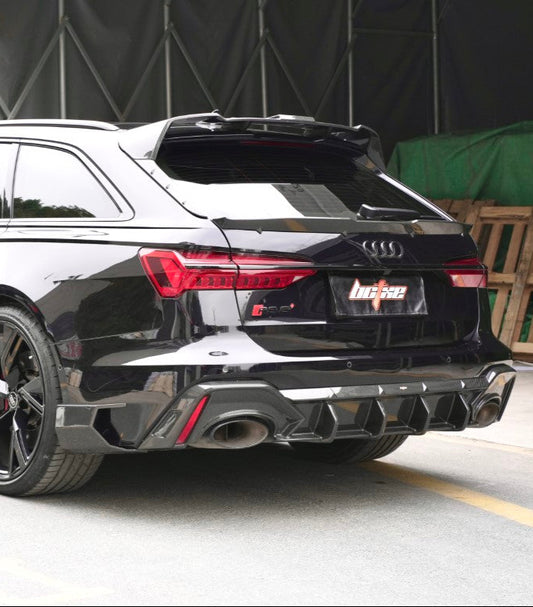 Audi RS6 C8 2020-ON & RS7 C8 2020-ON with Aftermarket Parts - Rear Diffuser & Canards Carbon Fiber from BCTXE Tuning