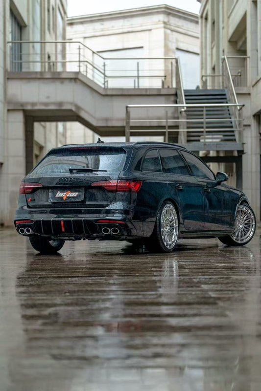 Audi S4 / A4 (with S-line bumper) B9.5 2020 2021 2022 2023 2024 with Aftermarket Parts - V1 Rear Diffuser Pre-preg Carbon Fiber from BCTXE Tuning