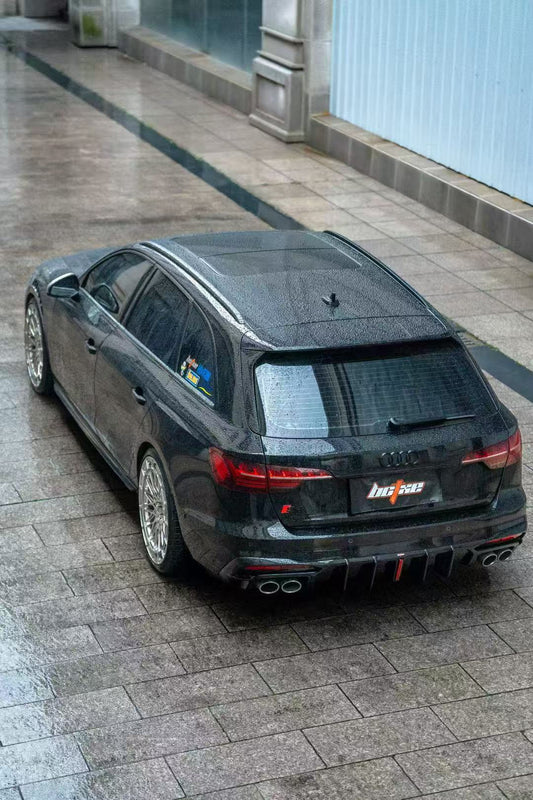 Audi S4 / A4 (with S-line bumper) B9.5 2020 2021 2022 2023 2024 with Aftermarket Parts - V1 Rear Diffuser Pre-preg Carbon Fiber from BCTXE Tuning