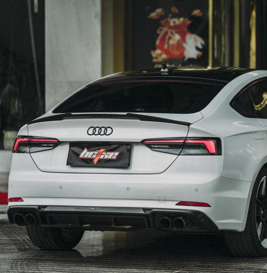 Audi S5 A5 S-line (with s-line bumper, does not base model) B9 2017 2018 2019 with Aftermarket Parts - Rear Diffuser Carbon Fiber from BCTXE Tuning