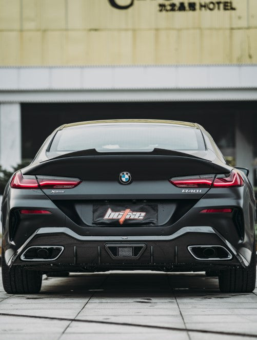 BMW 8 Series M850 840 G16 2018-ON & M8 F93 2019-ON with Aftermarket Parts - Rear Lip Spoiler Pre-preg Carbon Fiber from BCTXE Tuning