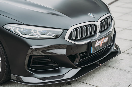 BMW 8 Series M850 840 G14 G15 G16 2018-ON with Aftermarket Parts - Front Lip Pre-preg Carbon Fiber from BCTXE Tuning