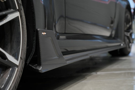 BMW M2 / M2C G87 2023-ON with Aftermarket Parts - Side Skirts Dry Pre-preg Carbon from BCTXE Tuning