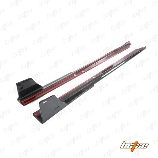 BMW M2 / M2C G87 2023-ON with Aftermarket Parts - Side Skirts Dry Pre-preg Carbon from BCTXE Tuning