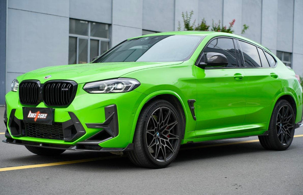 BMW X3M X3MC F97 LCI 2022-ON & X4M X4MC F98 LCI 2022-ON with Aftermarket Parts - Pre-preg Carbon Fiber Side Vent Bumper Valences from BCTXE Tuning