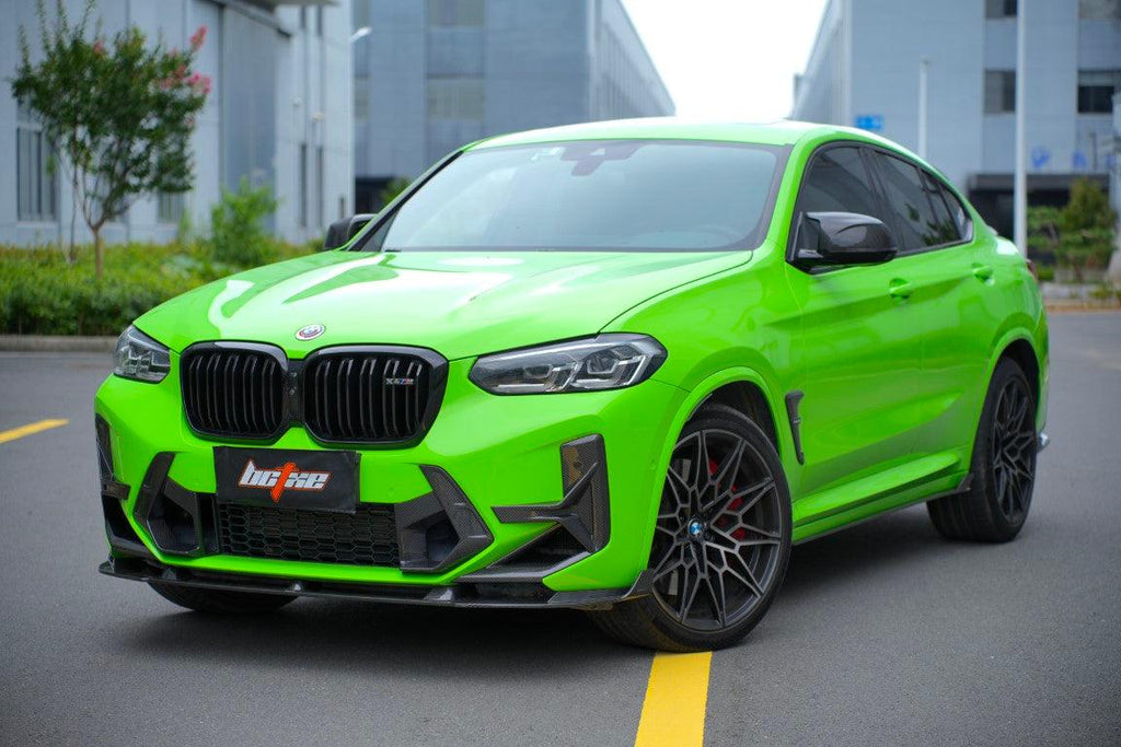 BMW X3M X3MC F97 LCI 2022-ON & X4M X4MC F98 LCI 2022-ON with Aftermarket Parts - Pre-preg Carbon Fiber Side Vent Bumper Valences from BCTXE Tuning