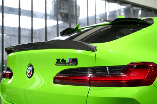 BMW X4M X4MC F98 (Fits Both Pre-LCI & LCI) 2019 2020 2021 2022 2023 2024 & X4 G02 (Fits Both Pre-LCI & LCI) 2019 2020 2021 2022 2023 2024 with Aftermarket Parts - Rear Spoiler Carbon Fiber from BCTXE Tuning