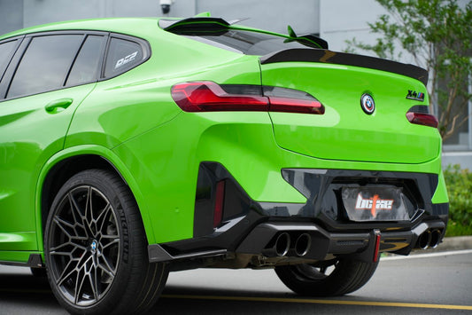 BMW X4M X4MC F98 LCI 2022 2023 2024 with Aftermarket Parts - Rear Diffuser & Canards Carbon Fiber from BCTXE Tuning