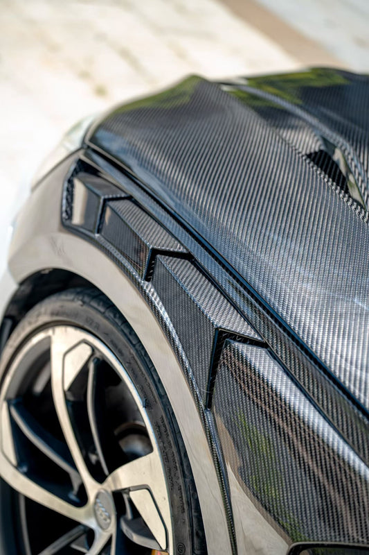 Audi S5 A5 B9 B9.5 2017-Early 2025 with Aftermarket Parts - Front Fenders Dry Pre-preg Carbon Fiber from BCTXE Tuning