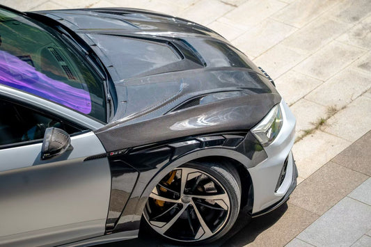 Audi S5 A5 B9 B9.5 2017-Early 2025 with Aftermarket Parts - Front Fenders Dry Pre-preg Carbon Fiber from BCTXE Tuning