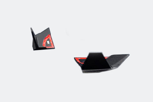 Tesla Model Y Juniper 2026-ON with Aftermarket Parts - Rear Canards Dry Pre-preg Carbon Fiber from BCTXE Tuning