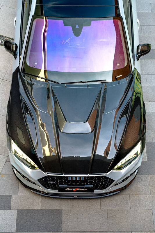 Audi RS5 S5 A5 B9 B9.5 2017-Early 2025 with Aftermarket Parts - Hood Dry Pre-preg Carbon Fiber from BCTXE Tuning