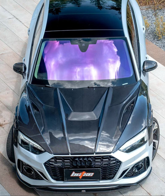 Audi RS5 S5 A5 B9 B9.5 2017-Early 2025 with Aftermarket Parts - Hood Dry Pre-preg Carbon Fiber from BCTXE Tuning