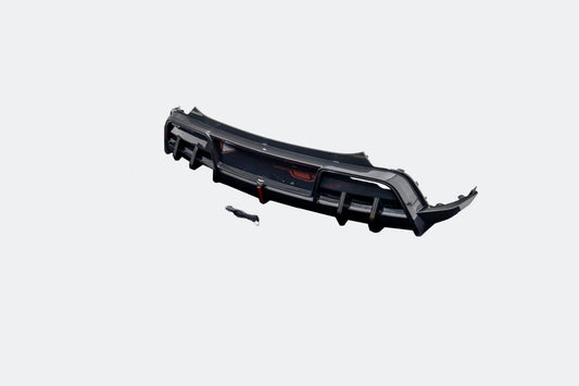 Tesla Model Y Juniper 2026-ON with Aftermarket Parts - Rear Diffuser Dry Pre-preg Carbon Fiber from BCTXE Tuning