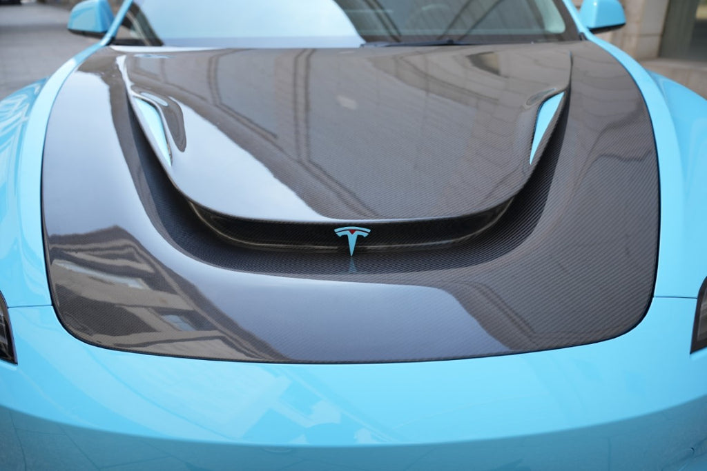 Tesla Model 3 Highland / Performance 2024-ON with Aftermarket Parts - Hood Bonnet from BCTXE Tuning