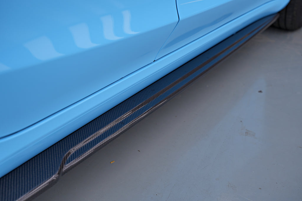 Tesla Model 3 Highland / Performance 2024-ON with Aftermarket Parts - Carbon Fiber Side Skirts from BCTXE Tuning