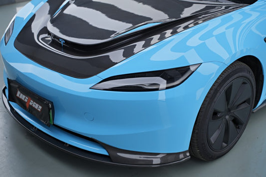 Tesla Model 3 Highland / Performance 2024-ON with Aftermarket Parts - Hood Bonnet Carbon Fiber from BCTXE Tuning