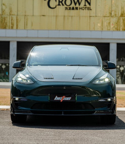 Tesla Model Y Performance AWD Long Range RWD Standard 2020 2021 2022 2023 2024 2025 with Aftermarket Parts - Hood Carbon Fiber from BCTXE Tuning