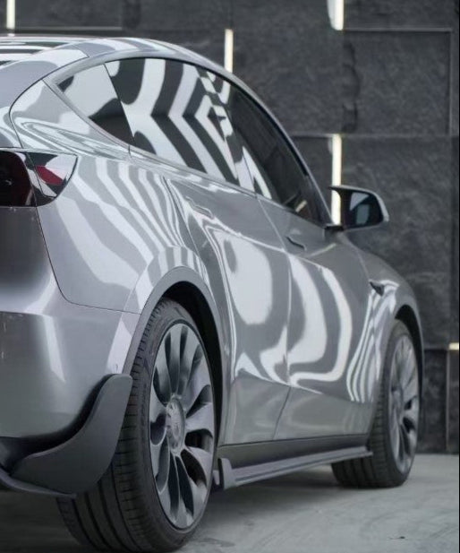Tesla Model Y Performance AWD Long Range RWD Standard 2020 2021 2022 2023 2024 2025 with Aftermarket Parts - V1 Side Skirts Carbon Fiber from BCTXE Tuning