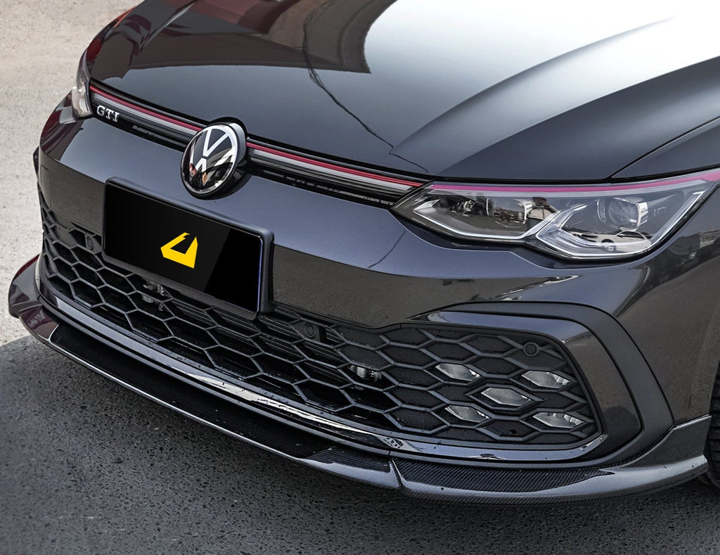 Volkswagen GTI & R-line MK8 2022-ON with Aftermarket Parts - V1 Style Pre-preg Carbon Fiber Front Lip from BCTXE Tuning