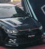 Volkswagen GTI & R-line MK8 2022-ON with Aftermarket Parts - V2 Style Pre-preg Carbon Fiber Front Lip from BCTXE Tuning