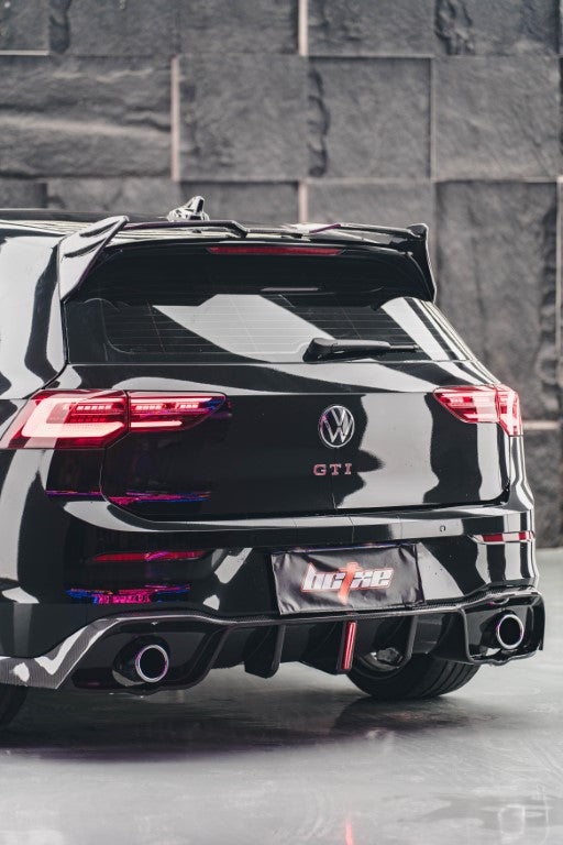 Volkswagen GTI & R-line MK8 2022-ON with Aftermarket Parts - V2 Style Pre-preg Carbon Fiber Rear Spoiler from BCTXE Tuning
