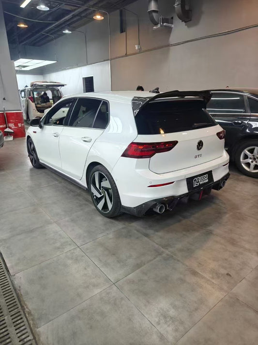 Volkswagen GTI & R-line MK8 2022-ON with Aftermarket Parts - Pre-preg Carbon Fiber Rear Diffuser from BCTXE Tuning