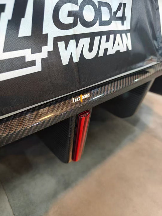 Volkswagen GTI & R-line MK8 2022-ON with Aftermarket Parts - Pre-preg Carbon Fiber Rear Diffuser from BCTXE Tuning