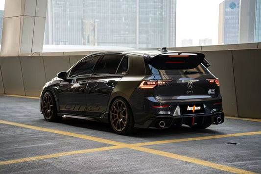 Volkswagen GTI & R-line MK8 2022-ON with Aftermarket Parts - V1 Style Pre-preg Carbon Fiber Rear Spoiler from BCTXE Tuning