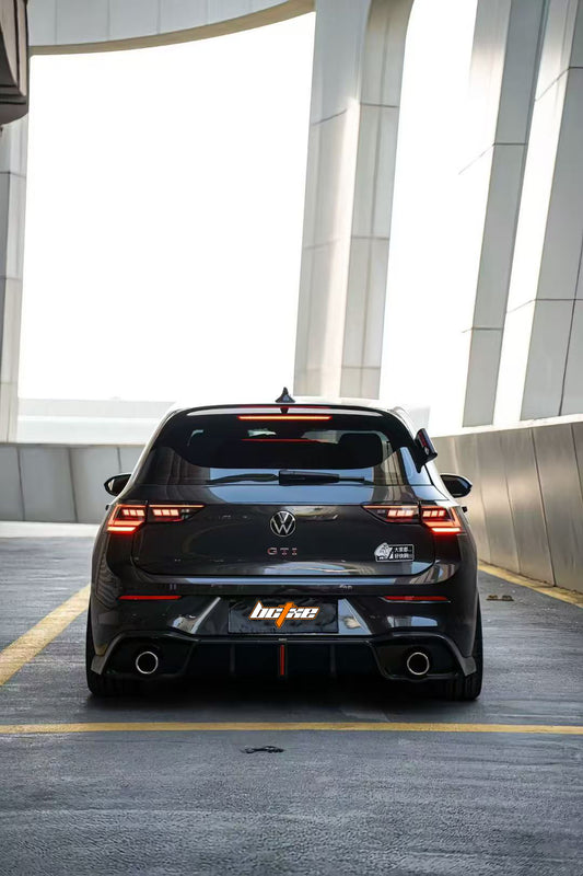 Volkswagen GTI & R-line MK8 2022-ON with Aftermarket Parts - V1 Style Pre-preg Carbon Fiber Rear Spoiler from BCTXE Tuning