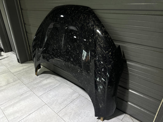 Audi R8 Gen 2 2017 2018 2019 2020 2021 2022 2023 with Aftermarket Parts - AE Style Hood Bonnet Double-sided Carbon Fiber / Partial Carbon Fiber from ArmorExtend